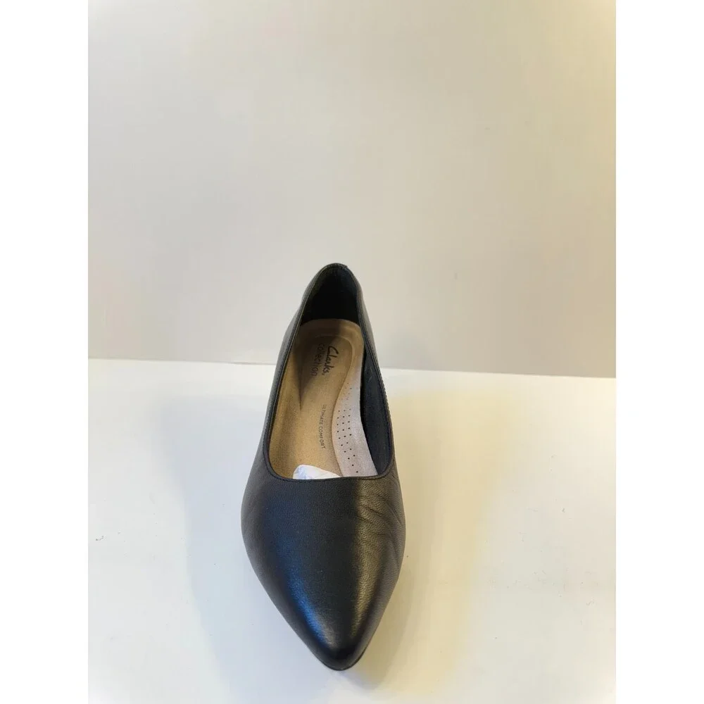 Clarks Womens Heels Black Leather US 9